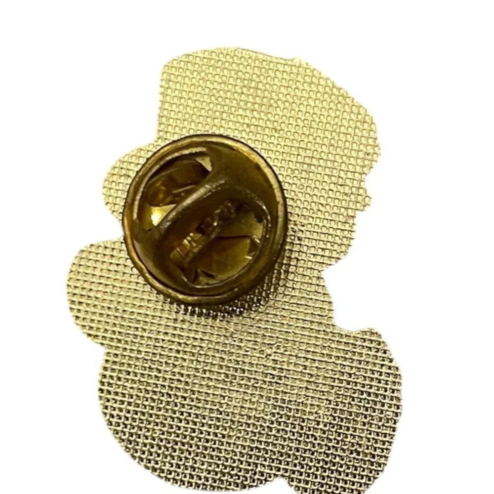 Vintage Cute Enamel Christmas‎ Snowman Hat Scarf Tie Lapel Pin Holiday Cheer